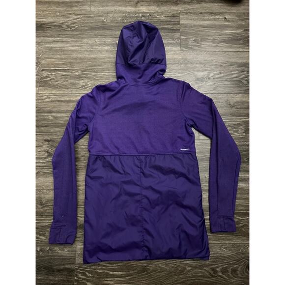 Adidas Sweatshirt Purple Hooded 1/2 Zip Pullover Nylon Panel Womens Size M - Picture 6 of 7
